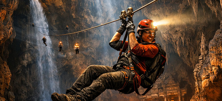 Cave Zip-Lining Adventures: Fly Through India’s Underground Worlds